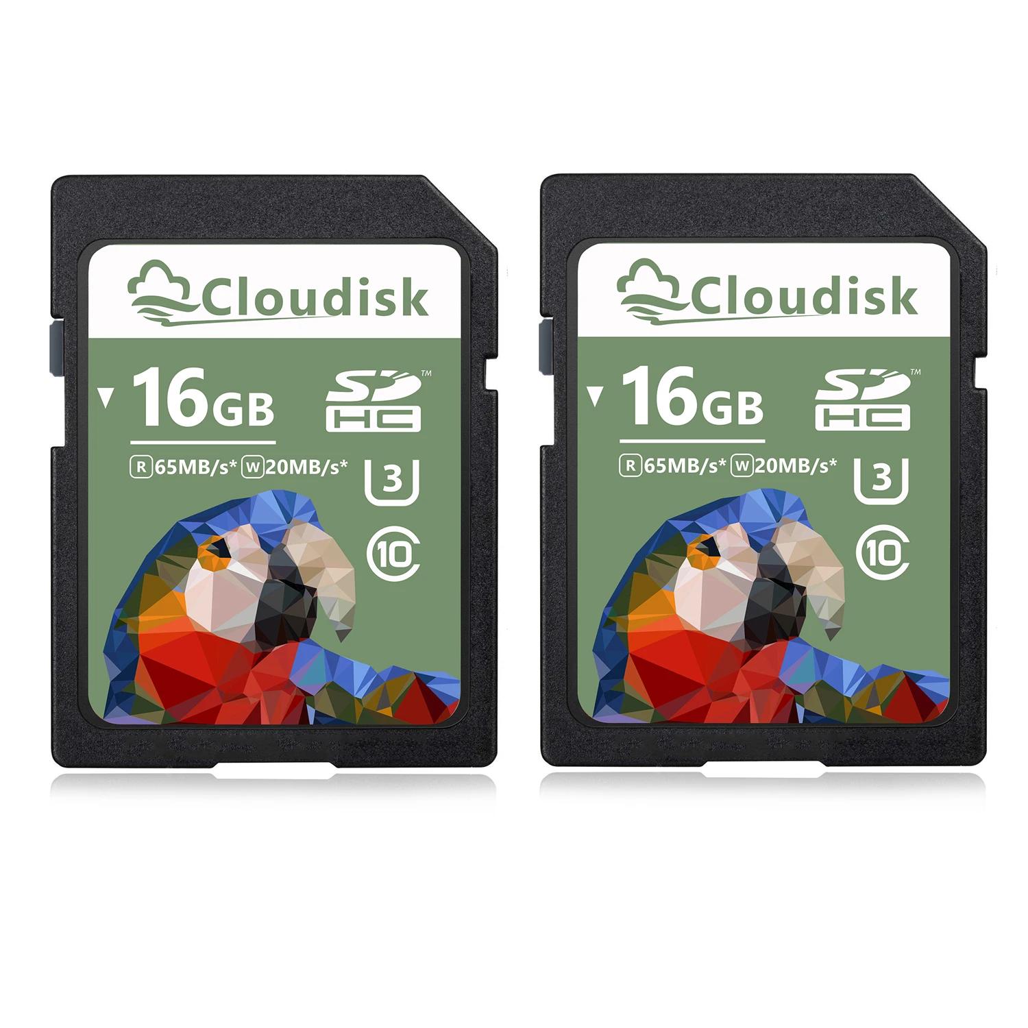 Clouddisk SD ī 2 , SDHC C10, SDXC U3 V30, UHS-I SD ÷ ޸ ī, ī޶ ڵ DV SLR, 16GB, 32GB, 64GB, 128GB, 4GB